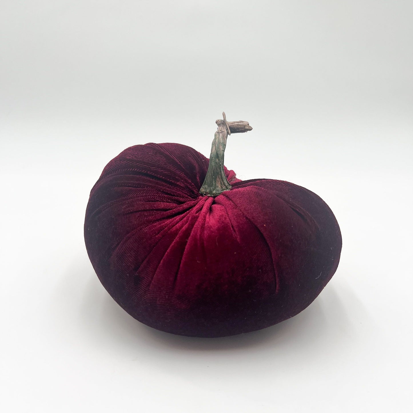 Burgundy Velvet Pumpkin