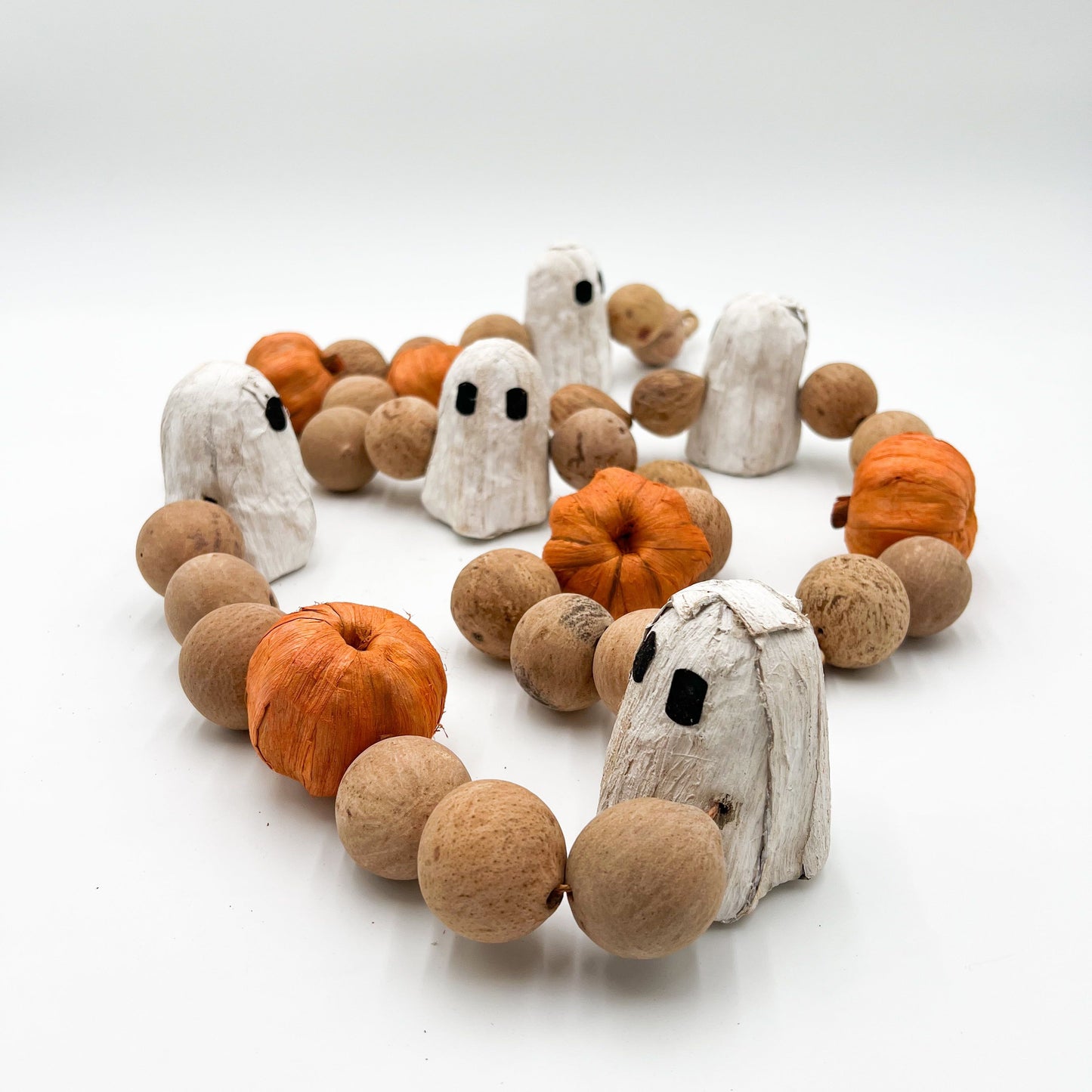 Gourd Ghost Pumpkin Garland - 72”