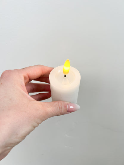 White Pillar Flameless Candles - Set of 2