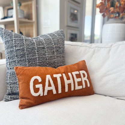 Corduroy Gather Pillow