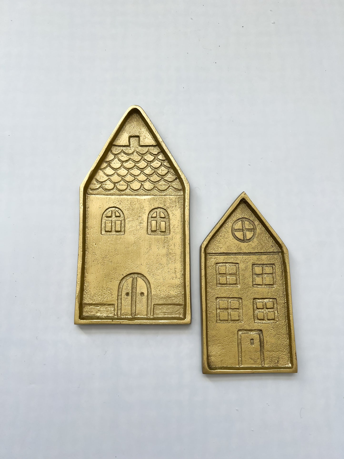 Gold House Shaped Trays - Set of 2