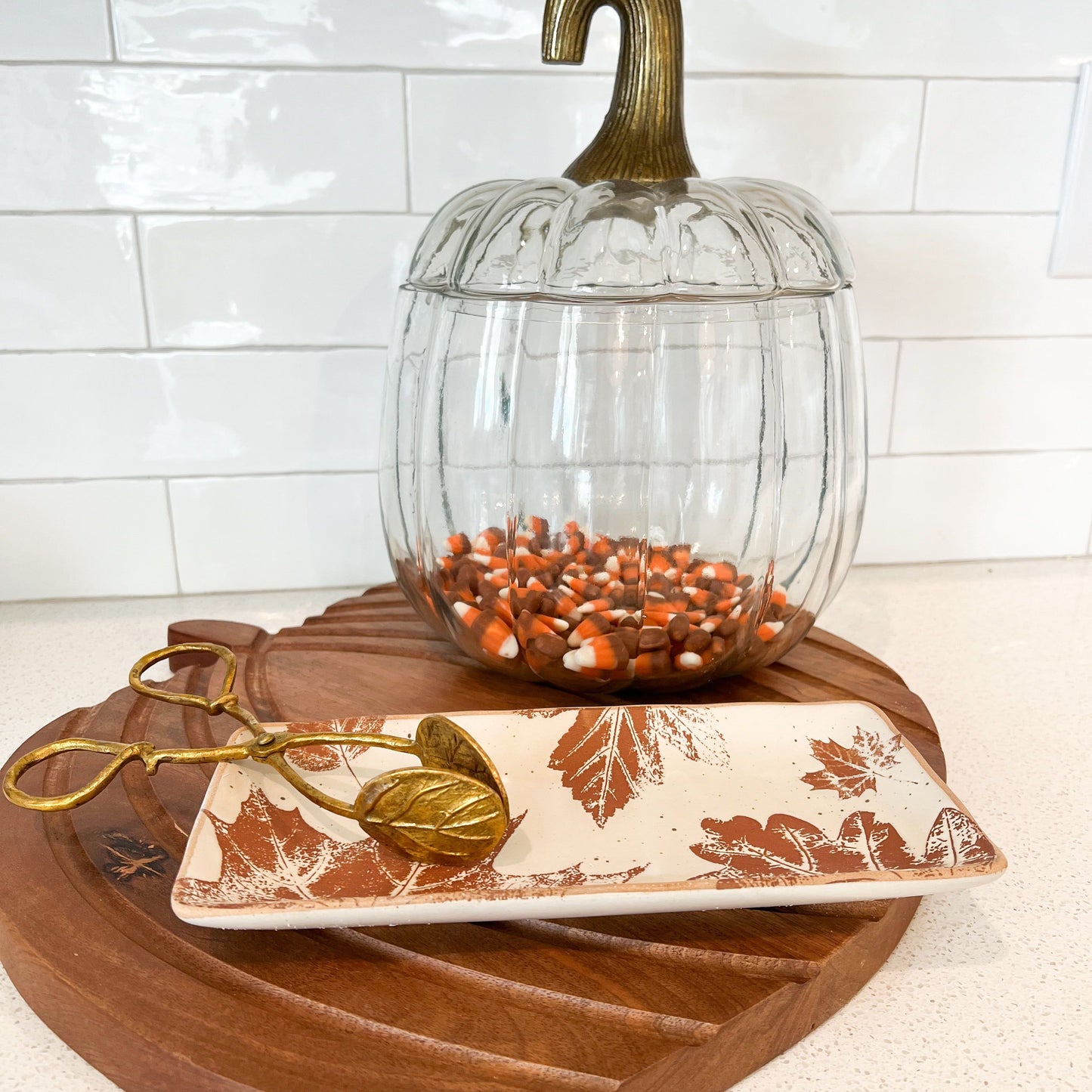 Fall Leaves Rectangular Platter