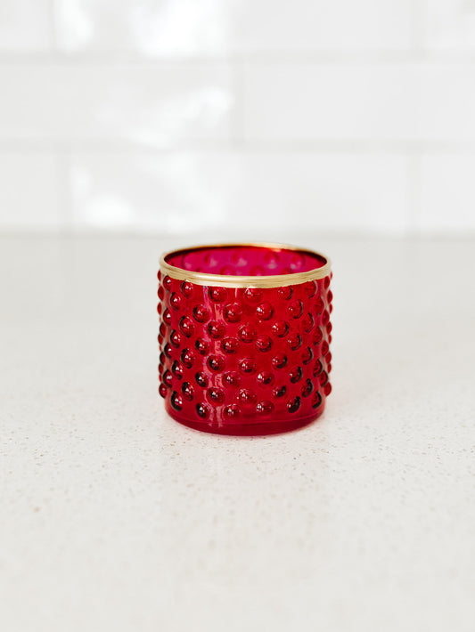 Red Dotted Votive - 2.5"x2.5"
