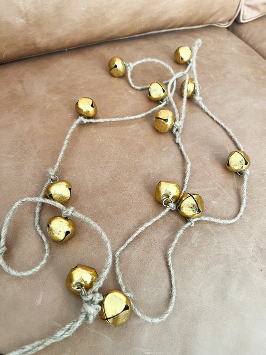 Gold Handmade Metal Bell Garland
