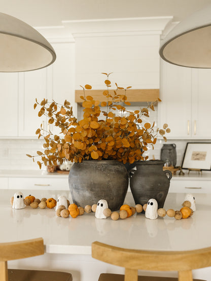 Gourd Ghost Pumpkin Garland - 72”