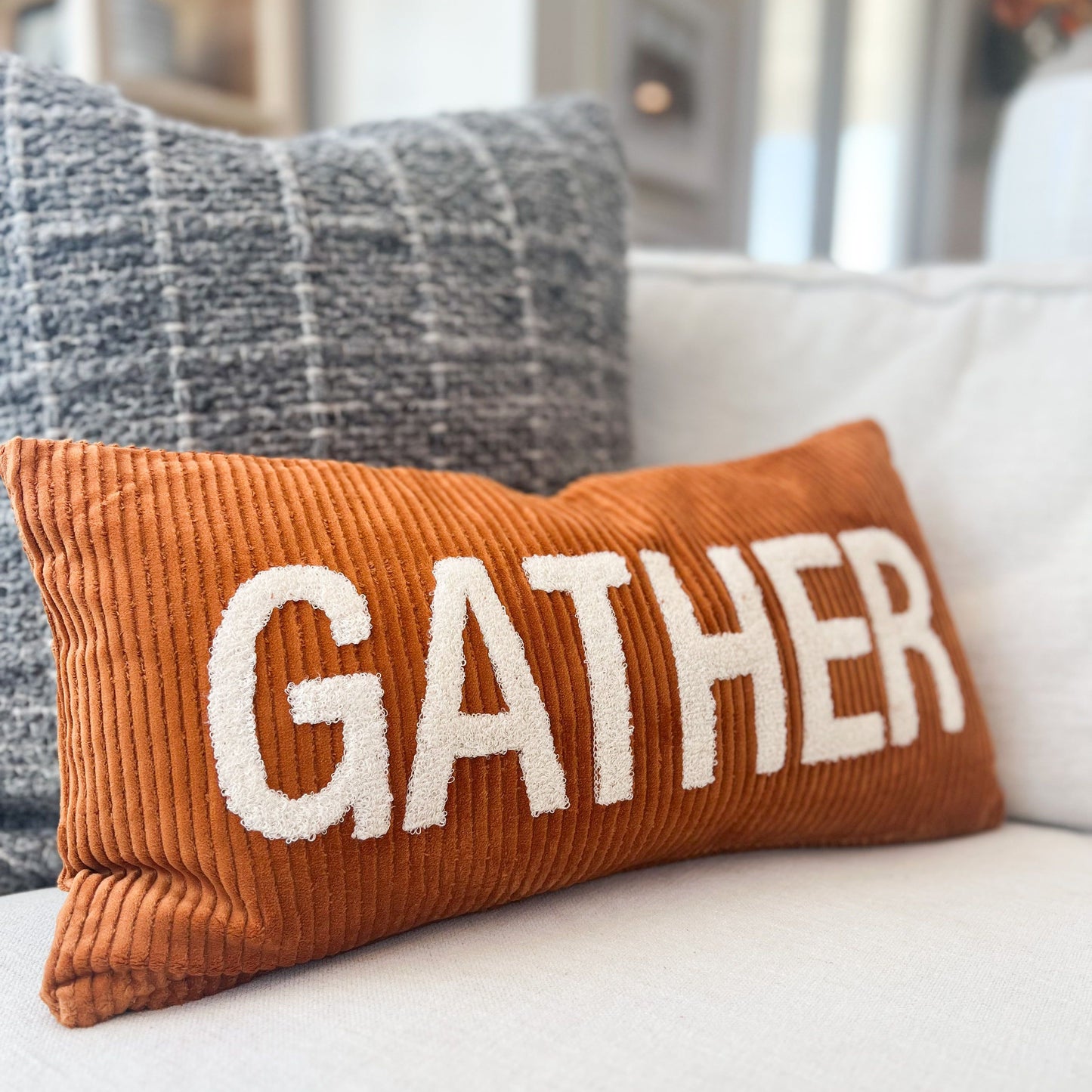 Corduroy Gather Pillow