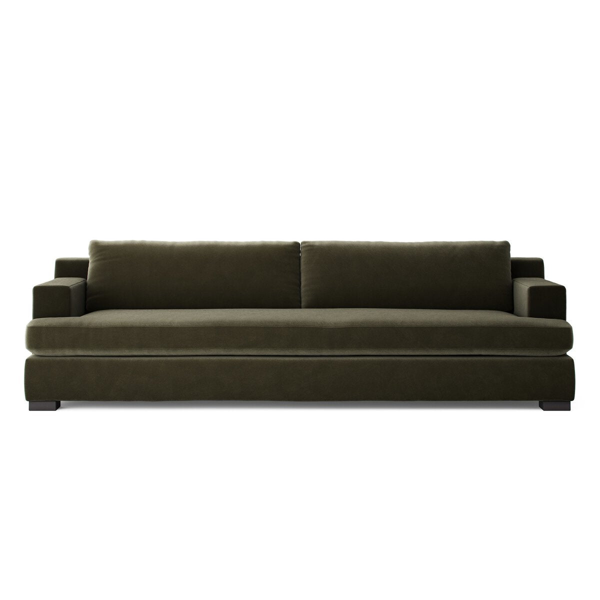 Green velvet sofa - 96”
