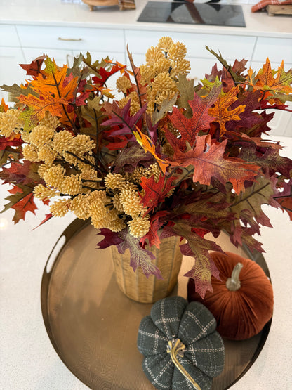 Oak Leaf Bush (1) & Soft Cream Sedum (2)