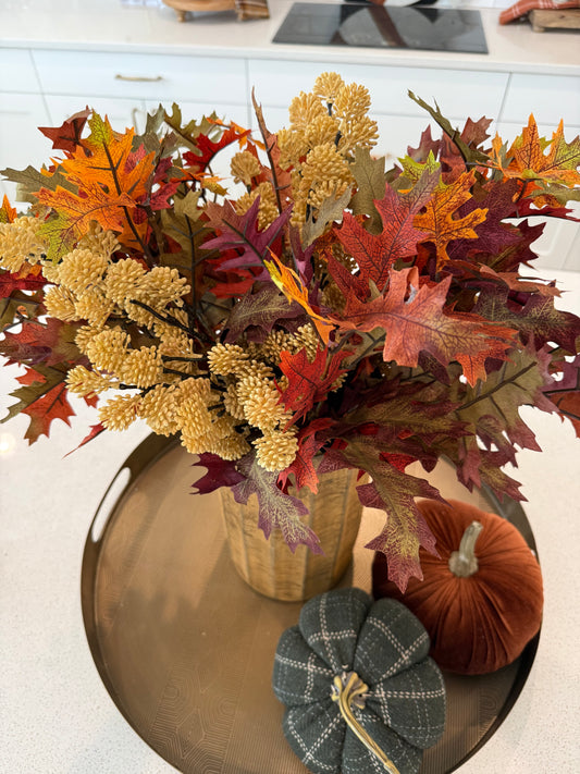 Oak Leaf Bush (1) & Soft Cream Sedum (2)