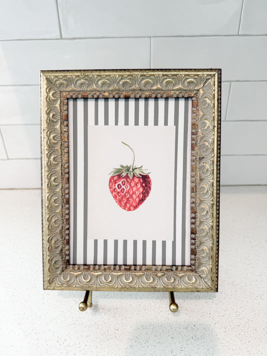 Summer Strawberry Art - 8"x 10"