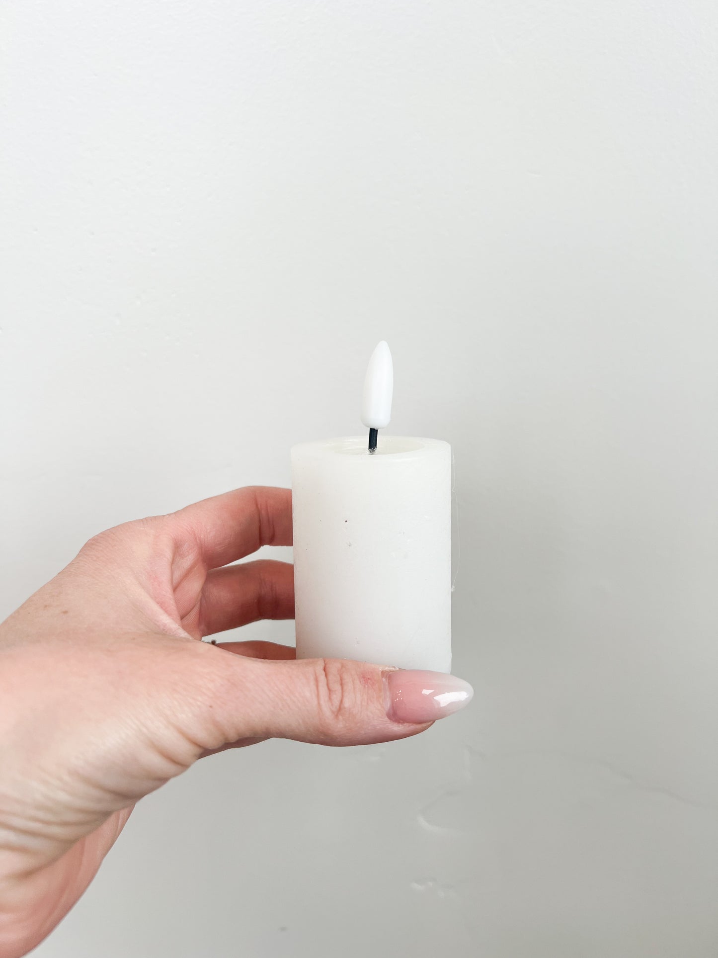 White Pillar Flameless Candles - Set of 2