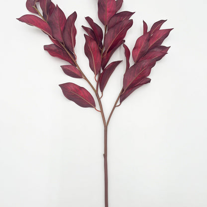 Laurel Leaf Spray Burgundy - 34"