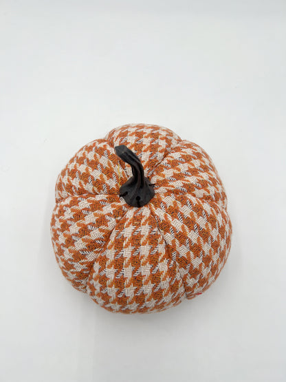 Fabric Orange & White Pumpkin