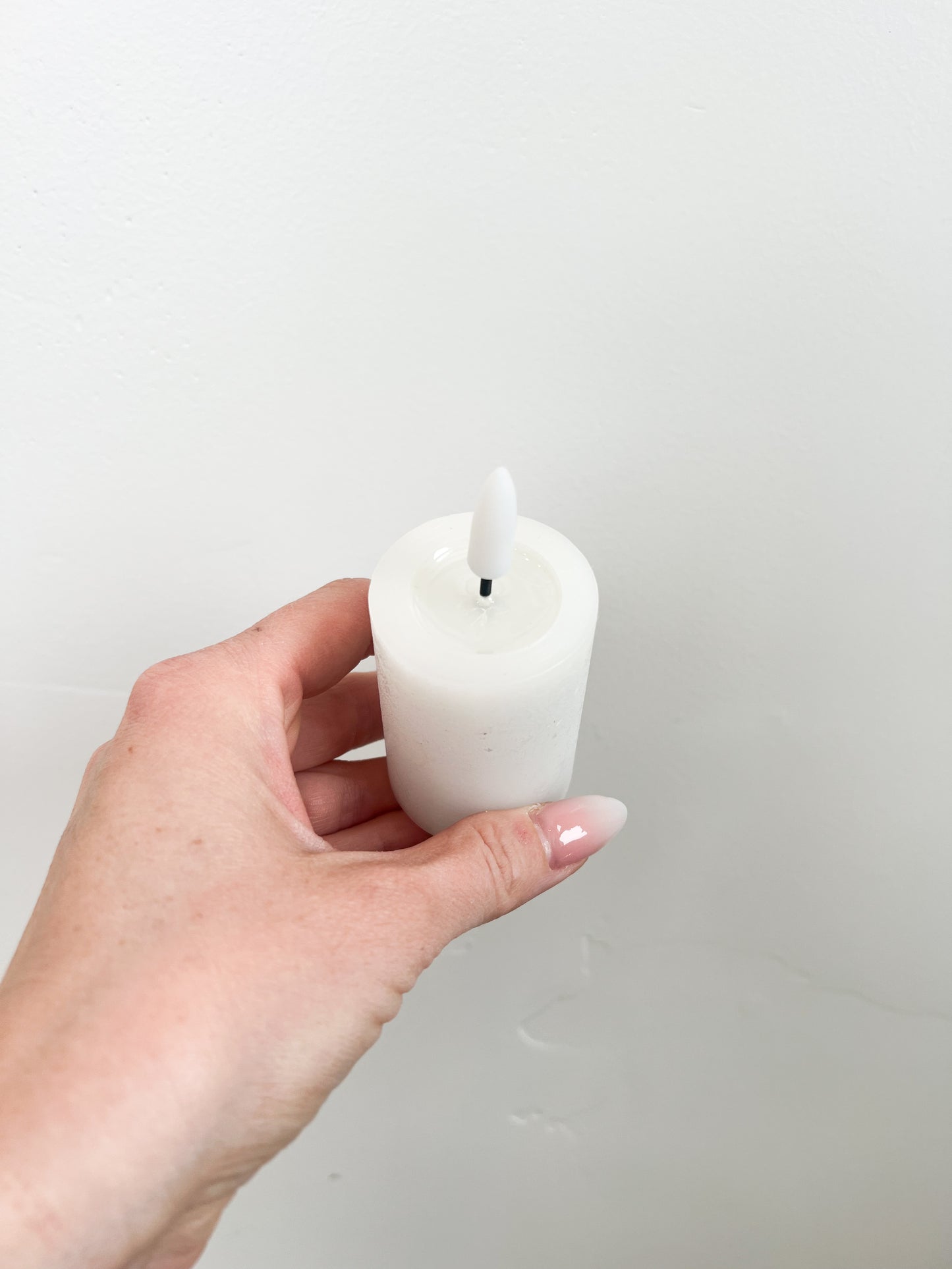 White Pillar Flameless Candles - Set of 2