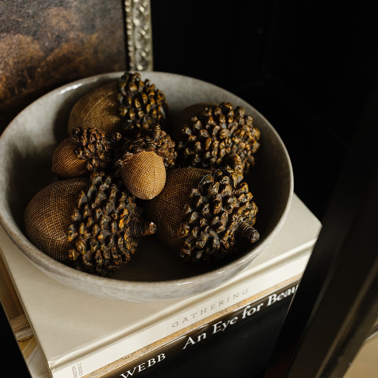 Brown Resin Acorn with Pinecone Top - 3 Sizes Available