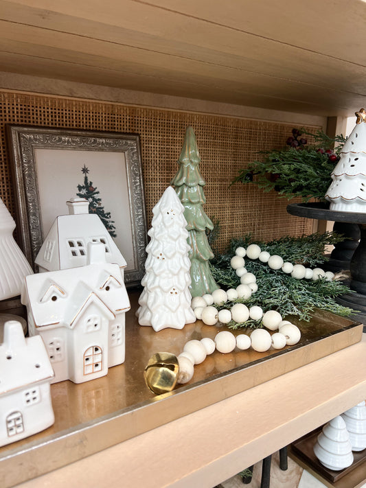 Wood Bead Garland w/Jingle Bell