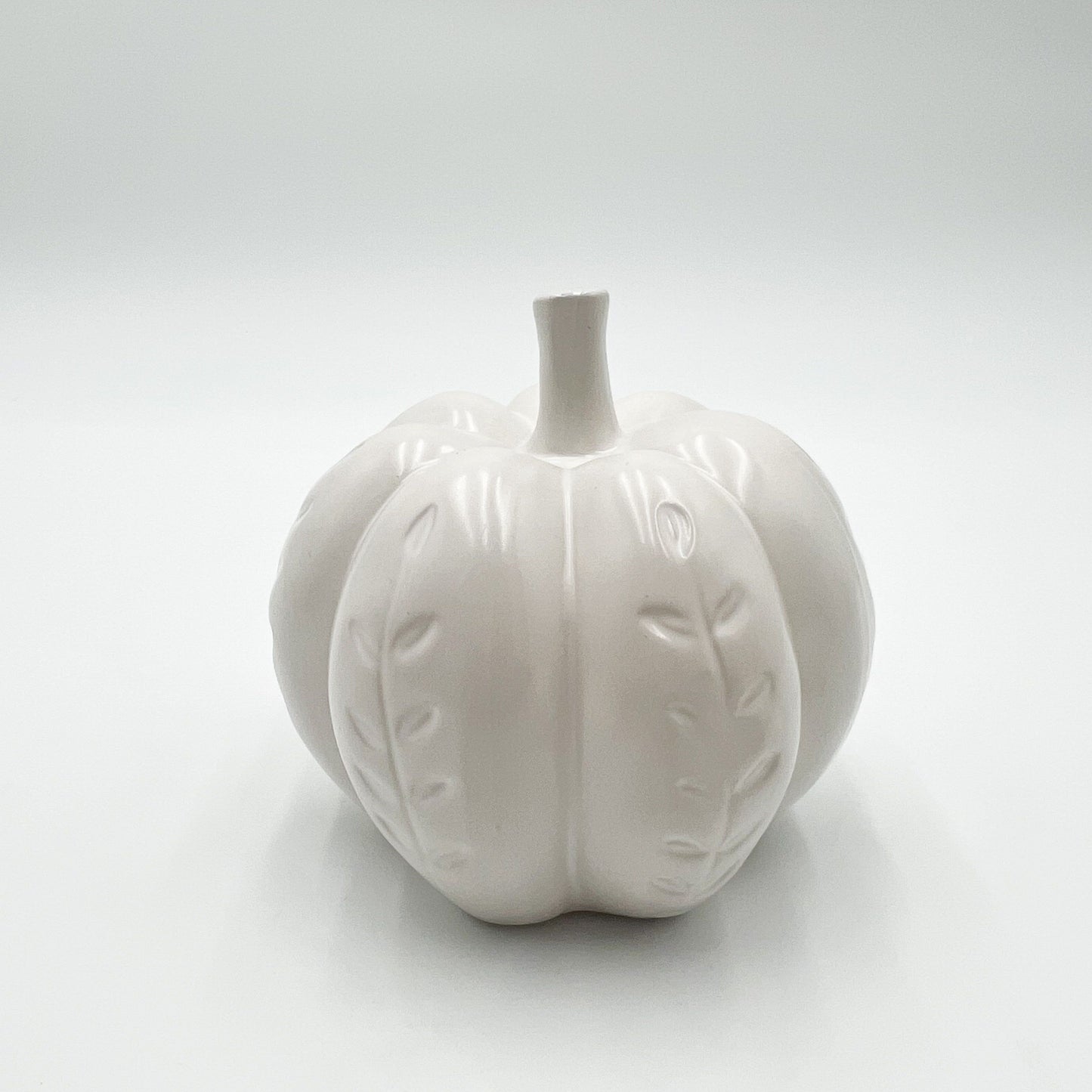 White Ceramic Pumpkin - Medium