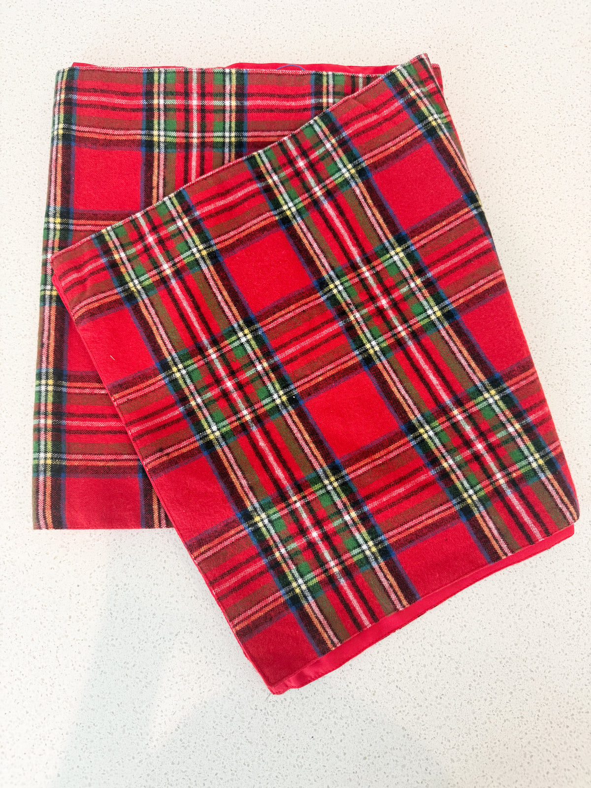 Red Plaid Table Runner - 72"