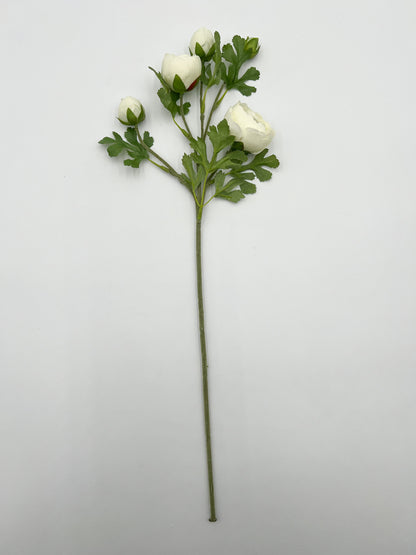 Real Touch Ranunculus Stem in White