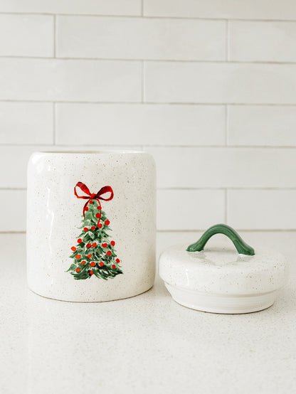 Lidded Christmas Tree Jar