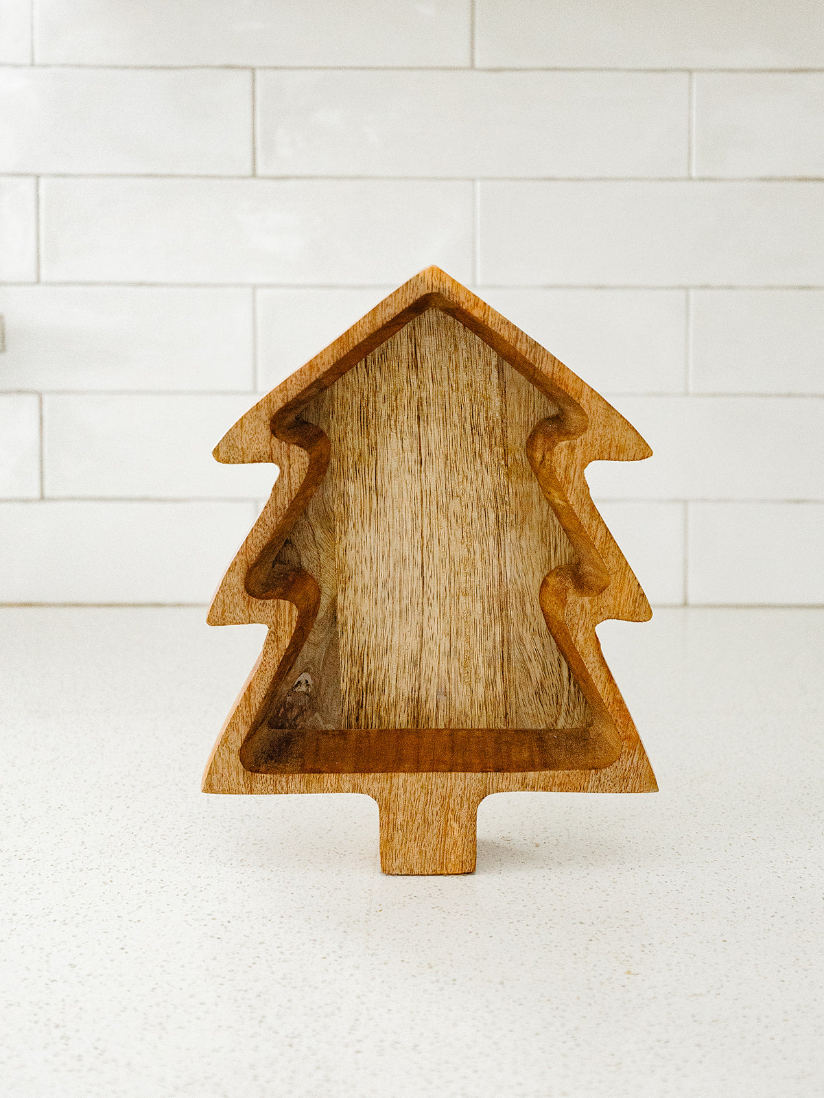 Wooden Christmas Tree Bowl