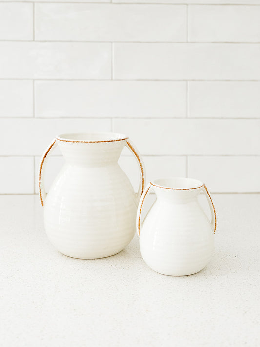 White Harvest Vase - 2 Sizes