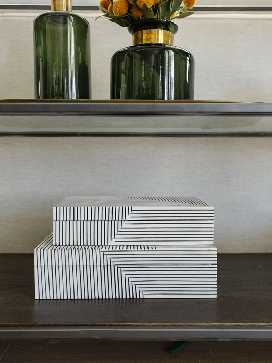 Black Pinstripe Box