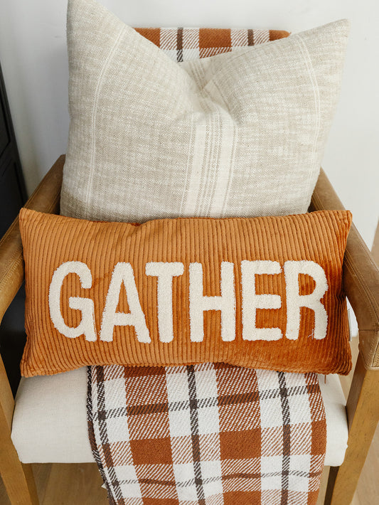 Corduroy Gather Pillow