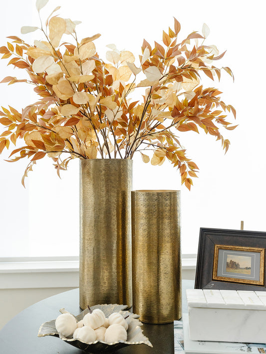 Textured Antiqued Gold Vase - 3 Sizes