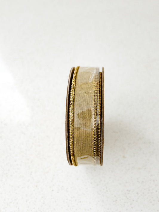 Wired Gold with Metallic Edging - 1"