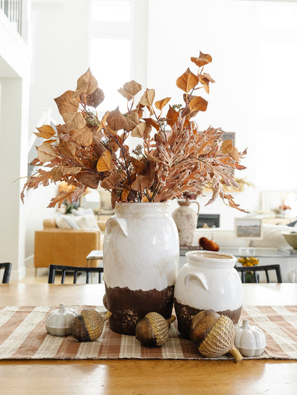 Cream and Brown Glazed Jugs - 3 Sizes