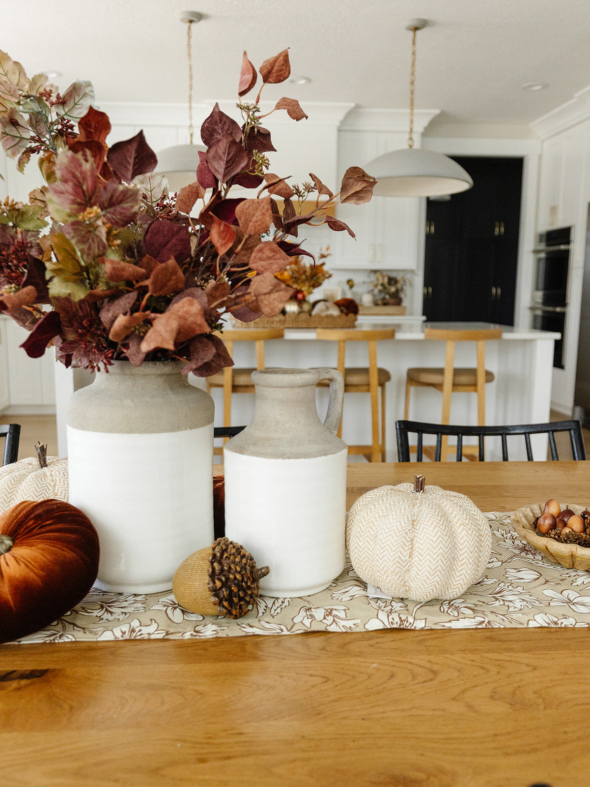 White and Natural Stone Vase - Jug