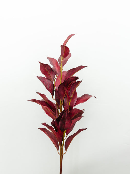 Laurel Leaf Spray Burgundy - 34"