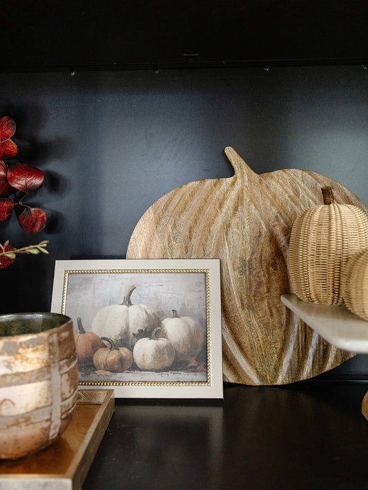 Vintage Pumpkins Framed Art - 3 Sizes