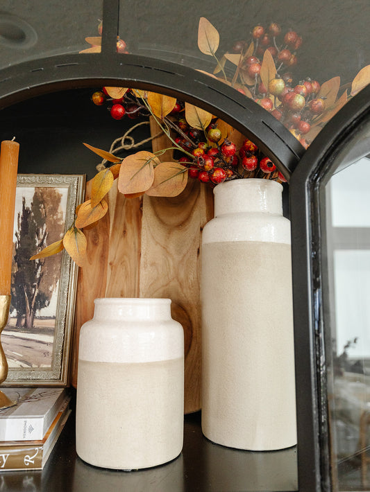 Cream Glazed Top Vase - 3 Sizes