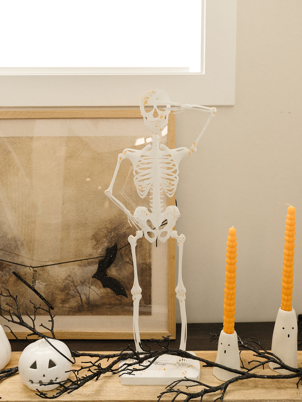Rustic White Metal Skeleton