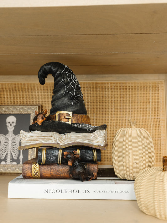 Resin Halloween Stacked Books