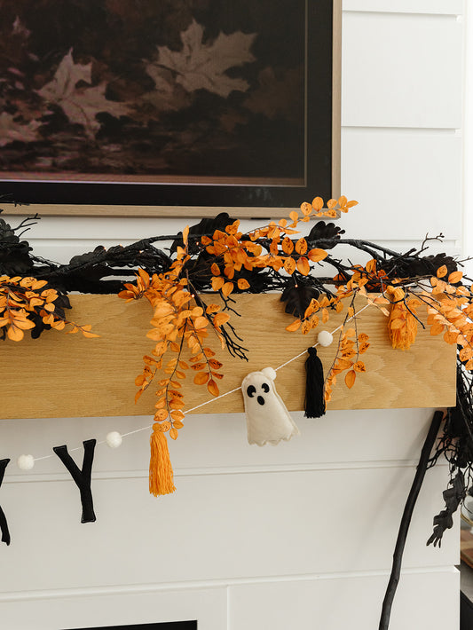Orange Mini Leaf Spray - 35"