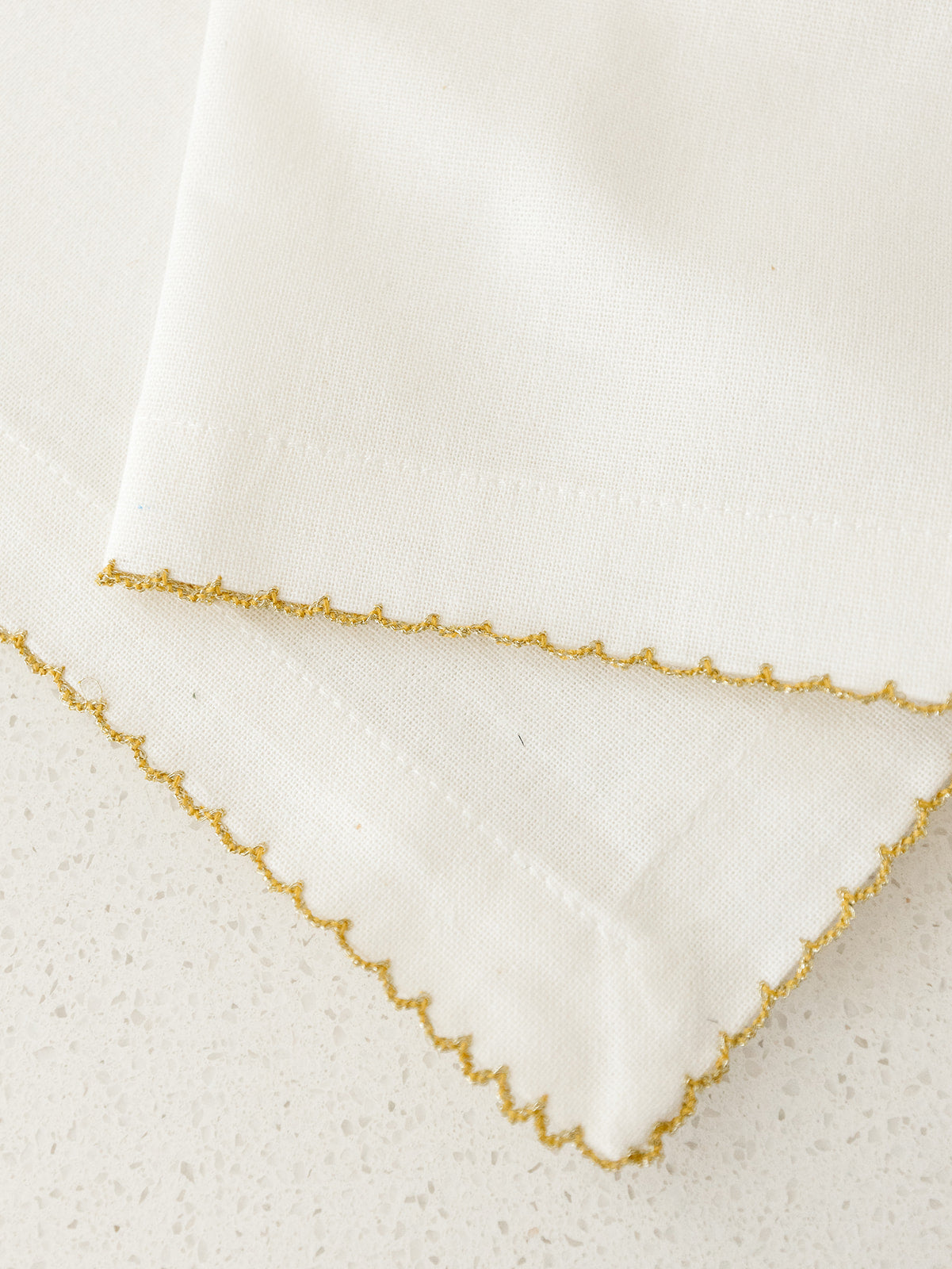 Gold Crochet Edge Napkin