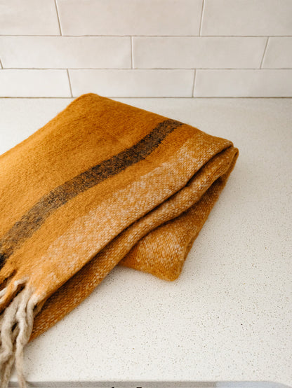 Acrylic and New Zealand Wool Fall Throw