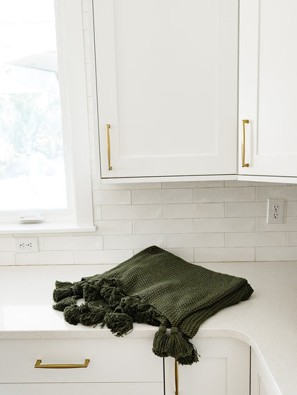 Green Cotton Throw
