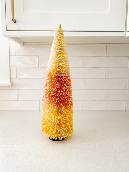 Candy corn Bottle Brush Tree - 3 Sizes