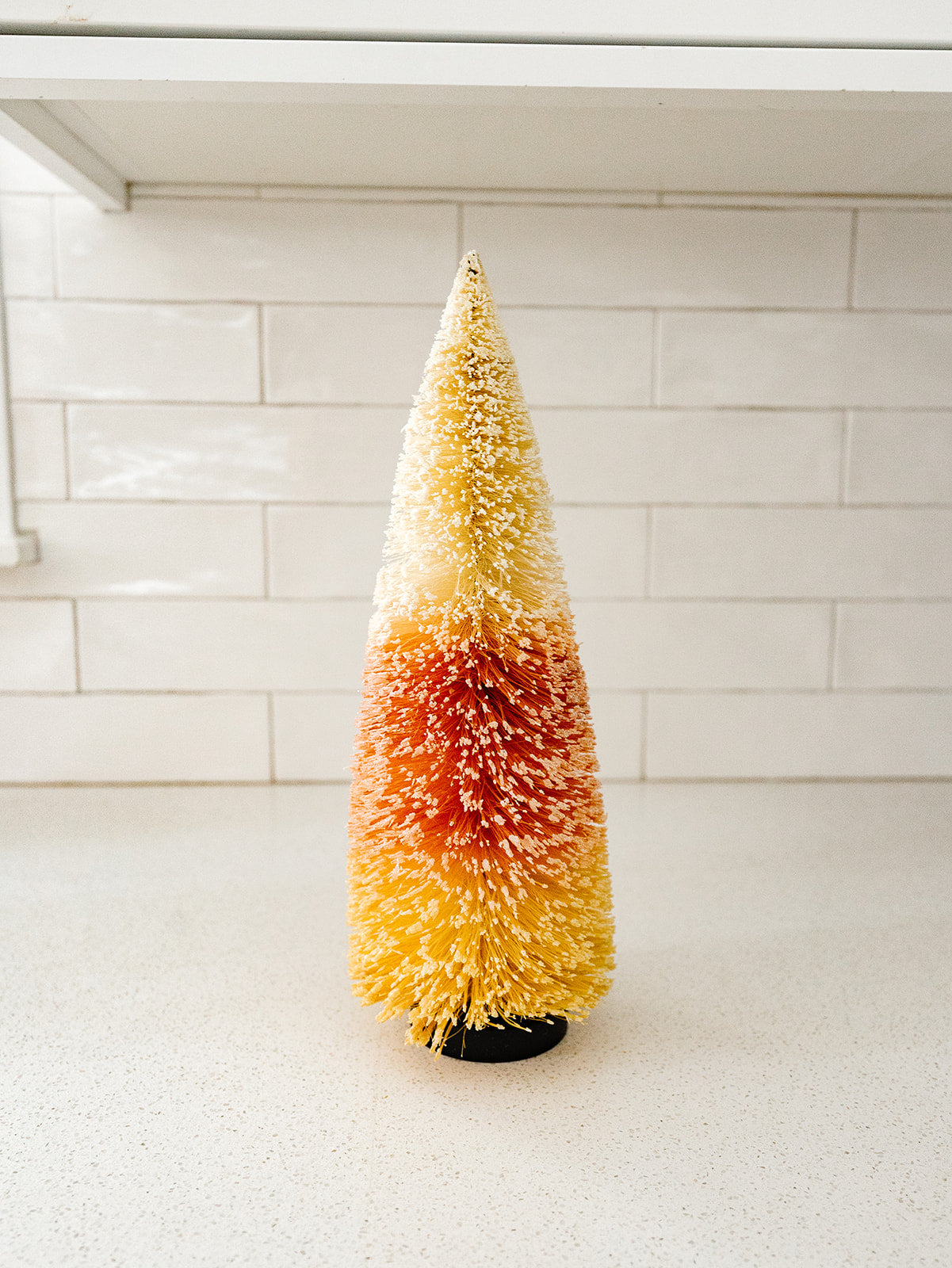 Candy corn Bottle Brush Tree - 3 Sizes
