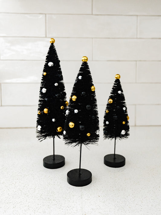 Halloween Bottle Brush Tree - 3 Sizes - 2 Colors