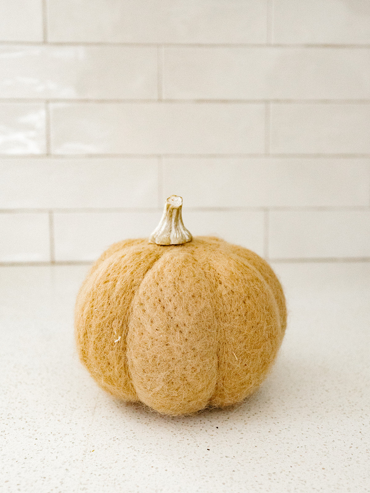 Felt Pumpkin - Tan