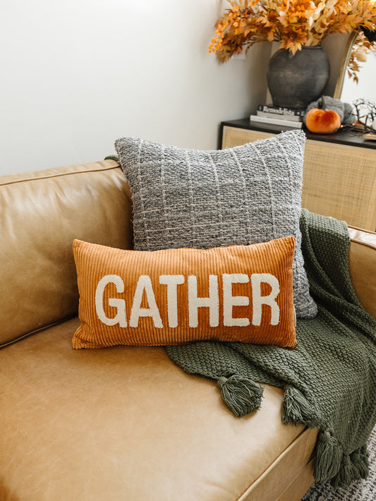 Corduroy Gather Pillow