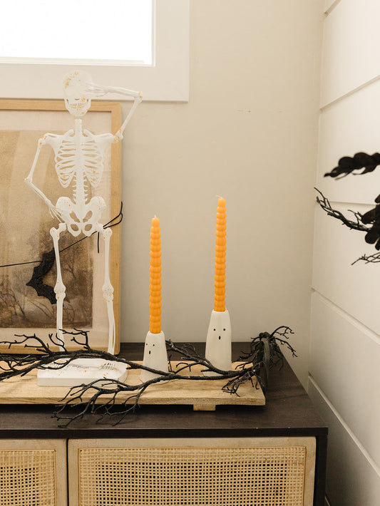 Pumpkin Taper Candle Set