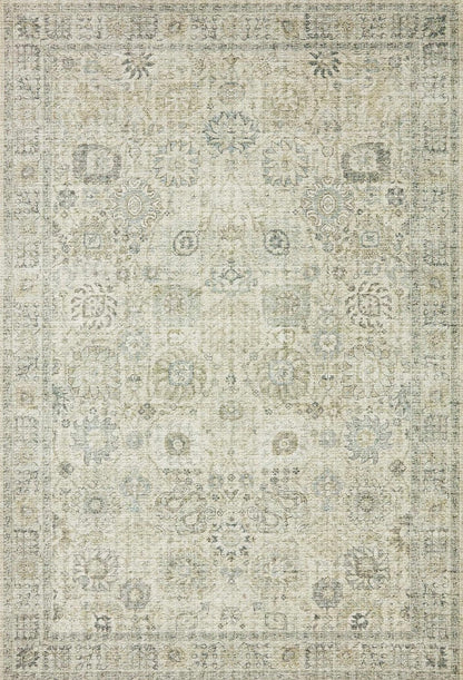 Green & Cream Rug - 7’6 x 9’6