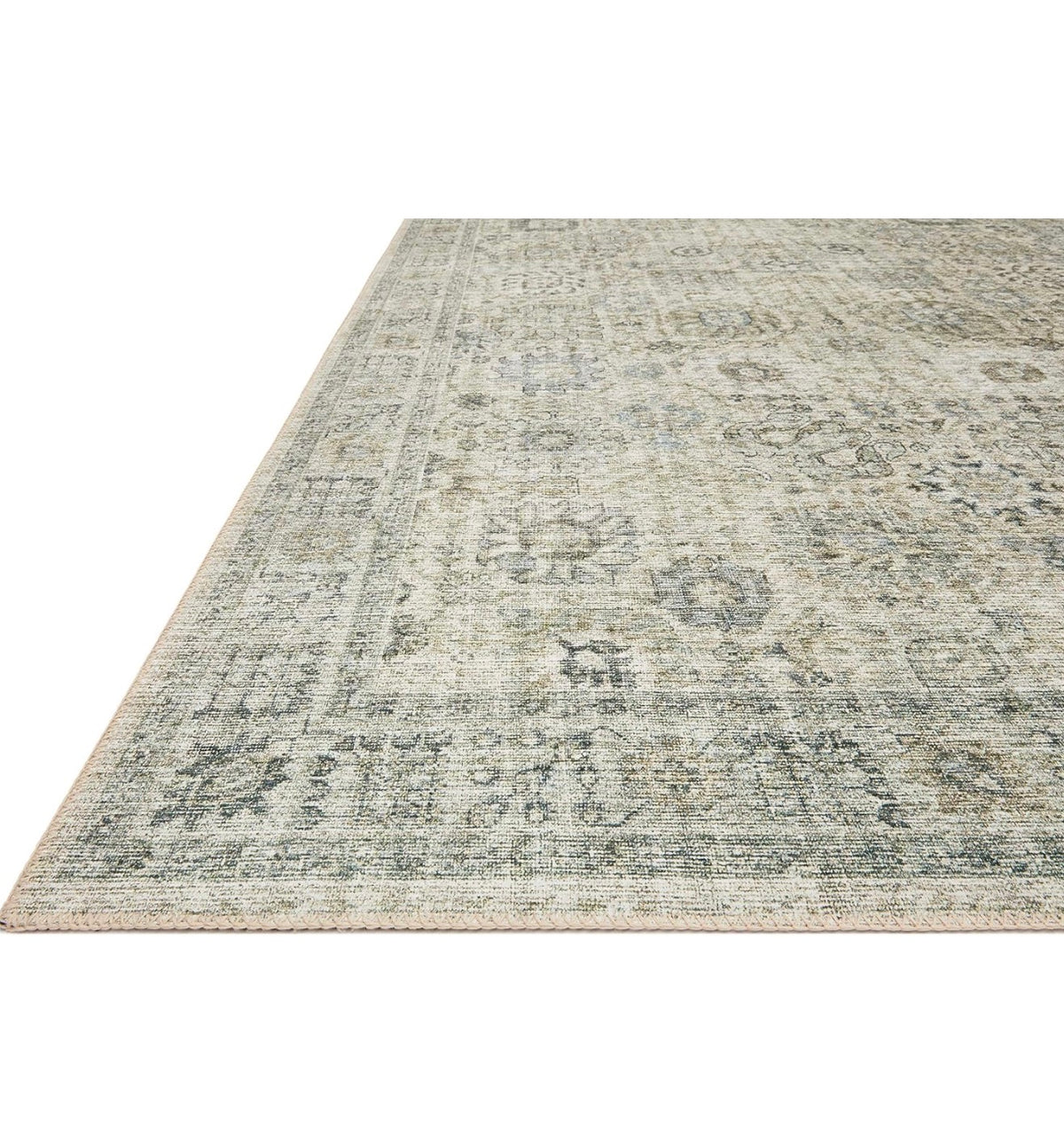 Green & Cream Rug - 7’6 x 9’6