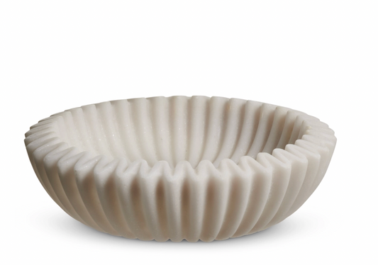 Ruffled Marble Bowl